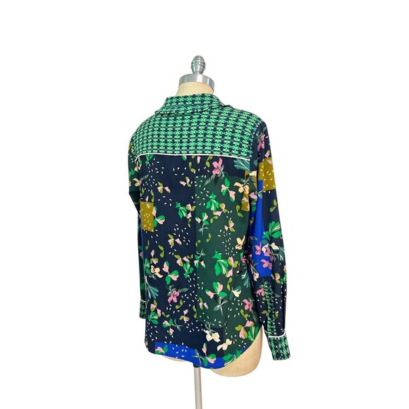 CAbi Bronco Patchwork Floral Blouse Style 5520 Medium - Picture 5 of 8